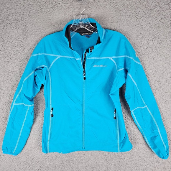 Eddie Bauer First Ascent Jacket, Women's Small Blue Nylon Stretch Full Zip 1123 - Picture 1 of 11